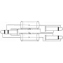 Adapterikaapeli Omnitronic 3,5 mm - 2×6,3 mm, 6 m, musta