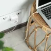 Jatkojohto QOLTEC 52548 3× AC-pistorasialla ja USB-liitännällä