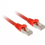 Verkkokaapeli Sharkoon patch SFTP RJ-45 Cat.7a 1 m punainen