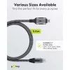 Goobay 70752 USB-C 3.1 – RJ45 Ethernet-kaapeli, Cat6 F/UTP, 5 m, musta/hopea