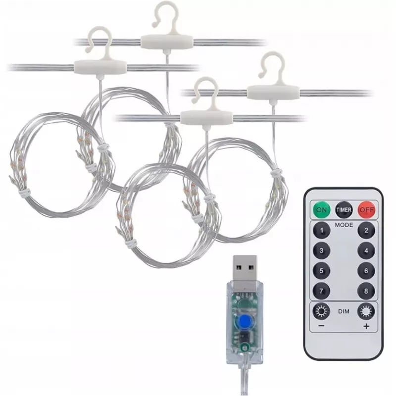 LED-verho Extralink KURTYNA LED 3x3 kaukosäätimellä (malli EX.73172)