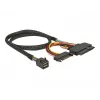Delock kaapeli SFF-8643 uros > U.2 SFF-8639 naaras + SATA virtaliitäntä 50 cm (84819)