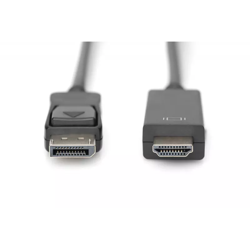 Adapterikaapeli DisplayPort 1.2 lukituksella 4K 60Hz UHD Type DP/HDMI A M/M musta 2 m