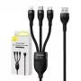 USB-kaapeli Baseus SUP0003351 1,2 m USB A USB C/Micro USB-A/Lightning musta