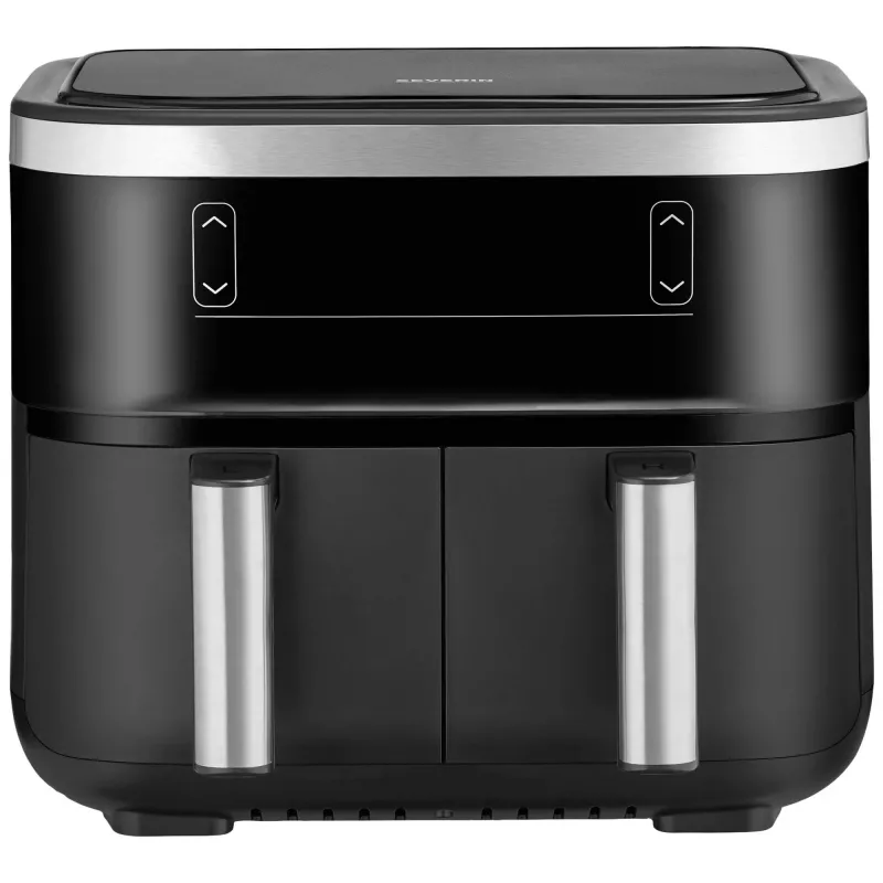 Severin FR 2453 Double -kiertoilmakypsennin 3,25 L 2850 W musta hopea