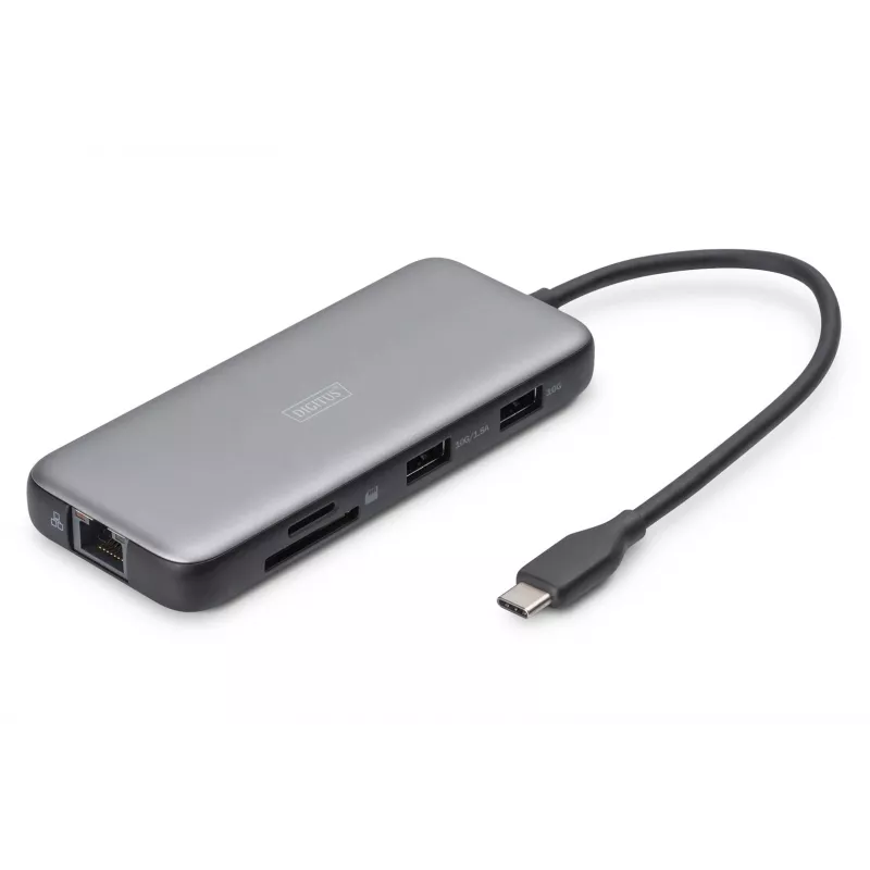 USB-C-telakointiasema Digitus DA-70915 8-porttinen 100W Power Delivery