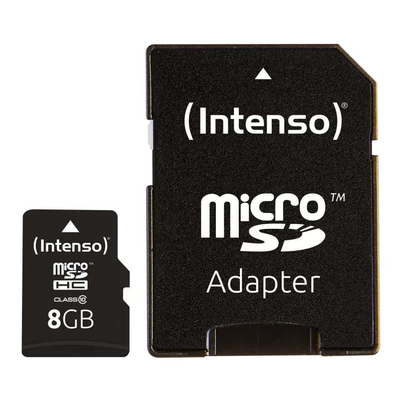 MUISTI MICRO SDHC 8GB C10/W/ADAPTER 3413460 INTENSO