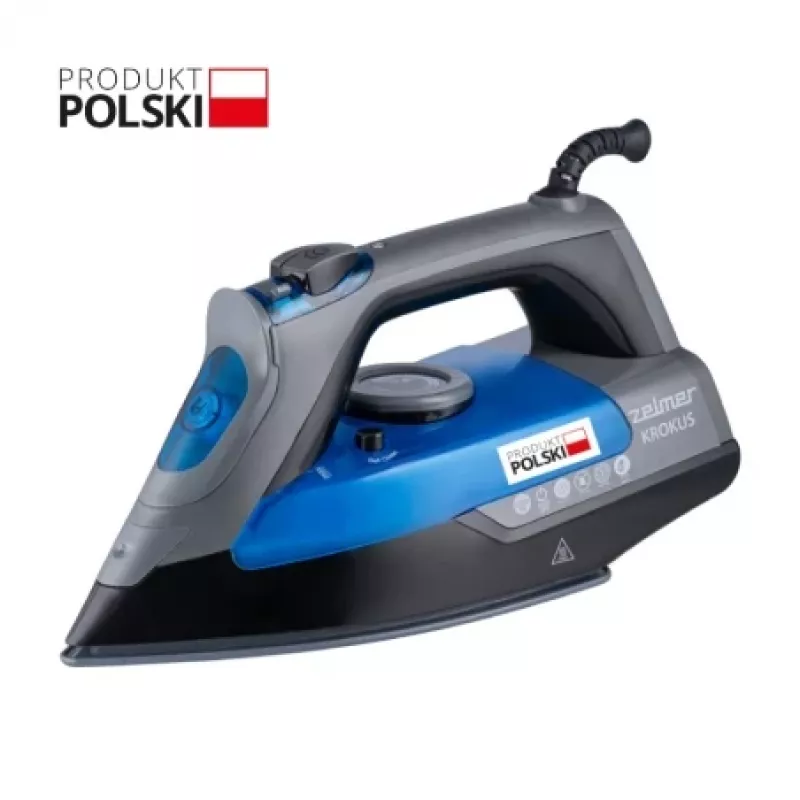 Zelmer Krokus ZIR3220 höyrysilitysrauta, 3000 W, 200 g höyryisku, keraaminen pohja, sininen