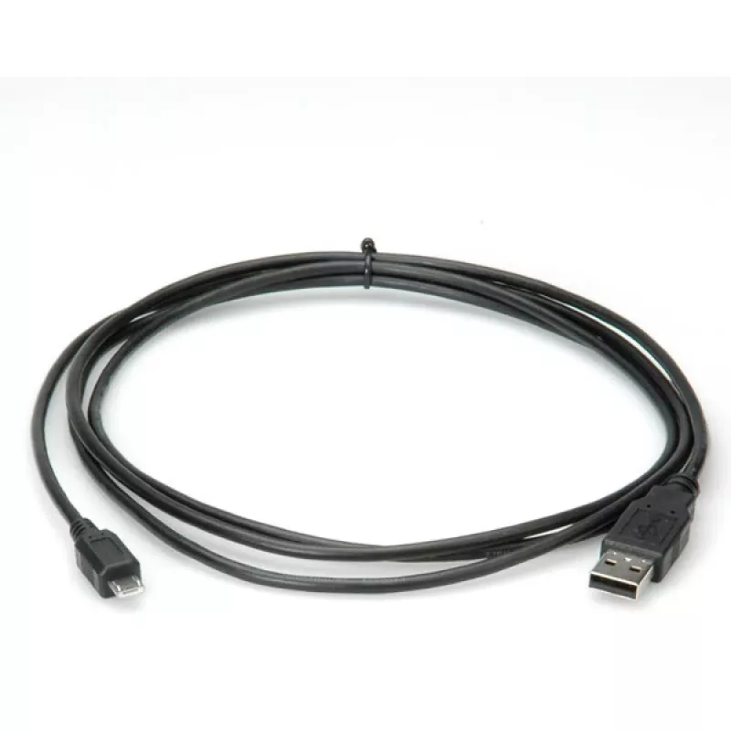 USB 2.0 -kaapeli ROLINE 11.02.8755 3,0 m tyyppi A M – Micro-USB B M