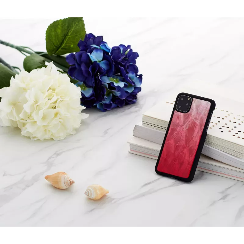 Älypuhelinkotelo iKins iPhone 11 Pro Max – pink lake mustalla reunuksella