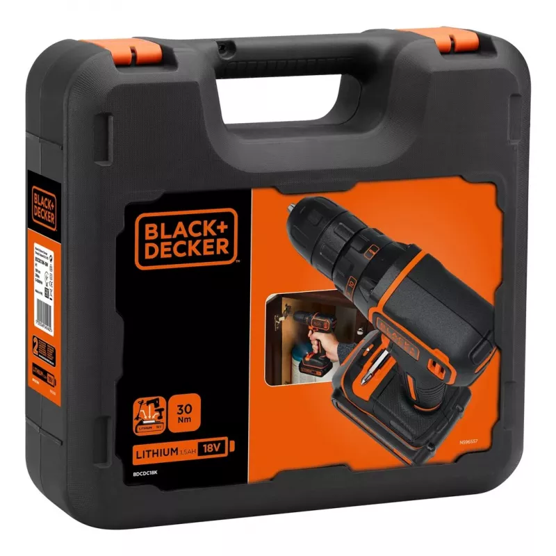 Black & Decker BDCDC18K-QW porakone musta, O