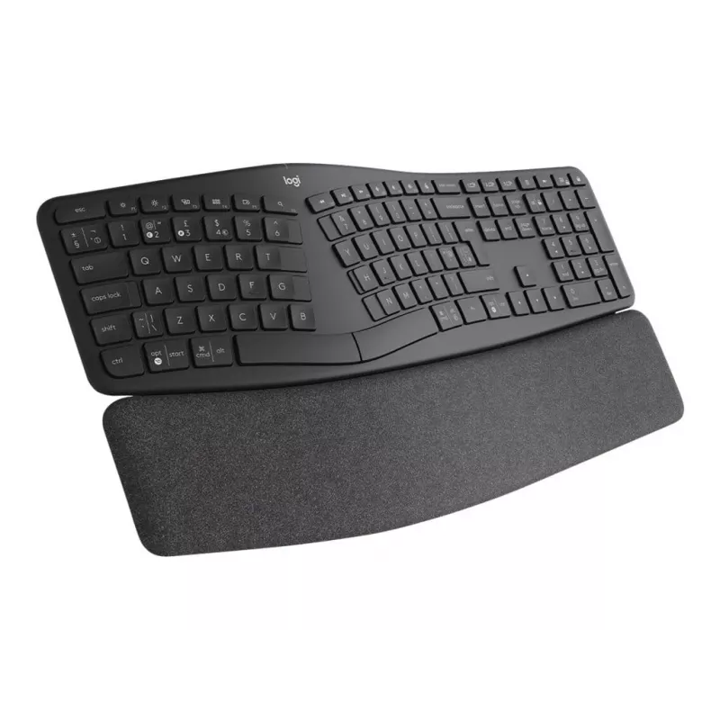 Logitech ERGO K860 - näppäimistö - langaton - 2,4 GHz, Bluetooth 5.0 - QWERTY - GB - grafiitti