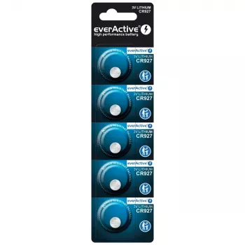 Litium-nappiparisto everActive CR927 3V, 30 mAh, nappiparisto, korkeus 2,7 mm — 5 kpl:n pakkaus