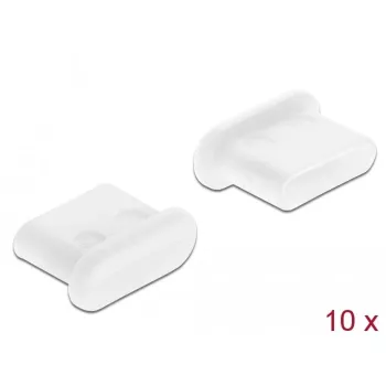 Pölysuojus USB Type-C -liitännälle DeLOCK 64095 10 kpl valkoinen