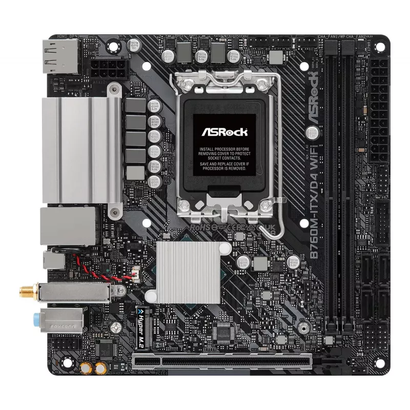 Emolevy ASRock B760M-ITX/D4 WiFi Intel B760 LGA 1700 mini ITX