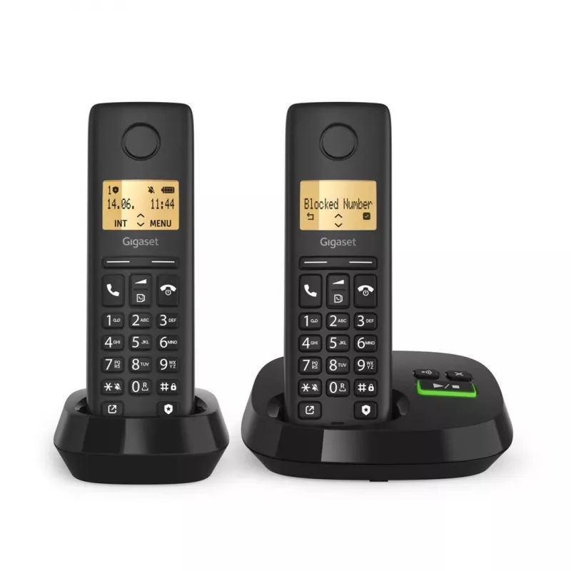Gigaset PURE 100A Duo langaton analoginen/DECT-puhelin — 2 luuria, kaiutin, numeronäyttö, 1,5