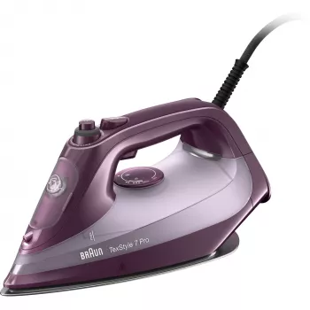 Braun TexStyle 7 Pro SI 7181 VI silitysrauta höyrysilitysrauta EloxalPlus-silityspohja 3100 W violetti