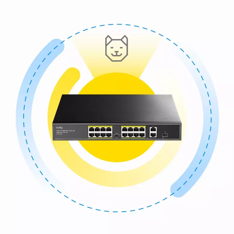 Cudy FS1018PS1 verkkokytkin 18 Fast Ethernet -porttia PoE