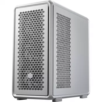 PC-kotelo Cooler Master MasterFrame 600 Midi Tower hopea — ATX/Micro-ATX/ITX, karkaistu lasi, tukee 3x140 mm etutuulettimia