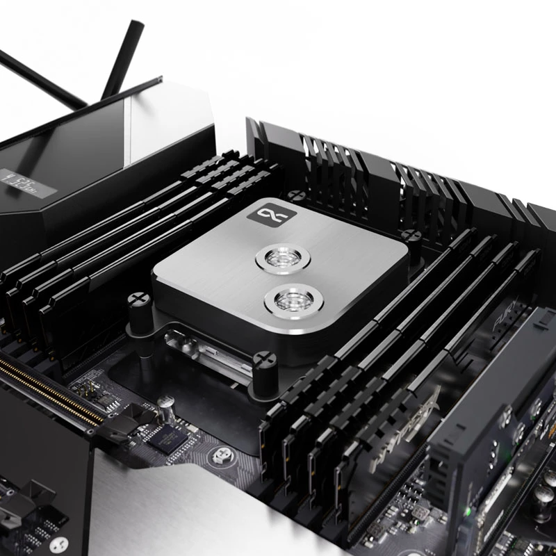 Alphacool Core 1 13444 suorittimen vesilohko, LGA1700/LGA1851/AM4/AM5, hopea