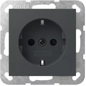 Schuko-pistorasia Gira System 55, malli 445328, antrasiitti