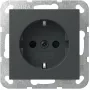 Schuko-pistorasia Gira System 55, malli 445328, antrasiitti