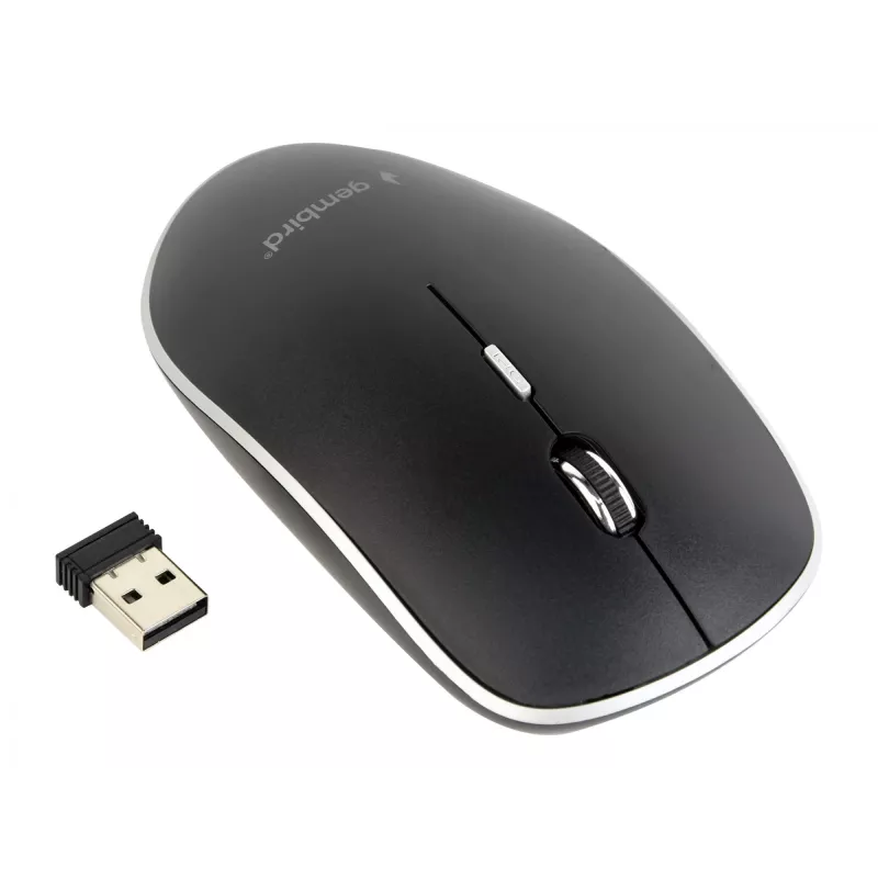 Hiiri USB OPTICAL WRL musta/SILENT MUSW-4BS-01 GEMBIRD