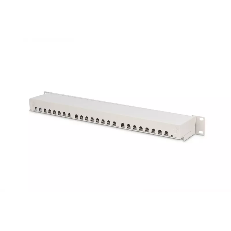 DIGITUS DN-91624S 24-porttinen Cat6 suojattu katkaisupaneeli, 1U 19 tuumaa, harmaa