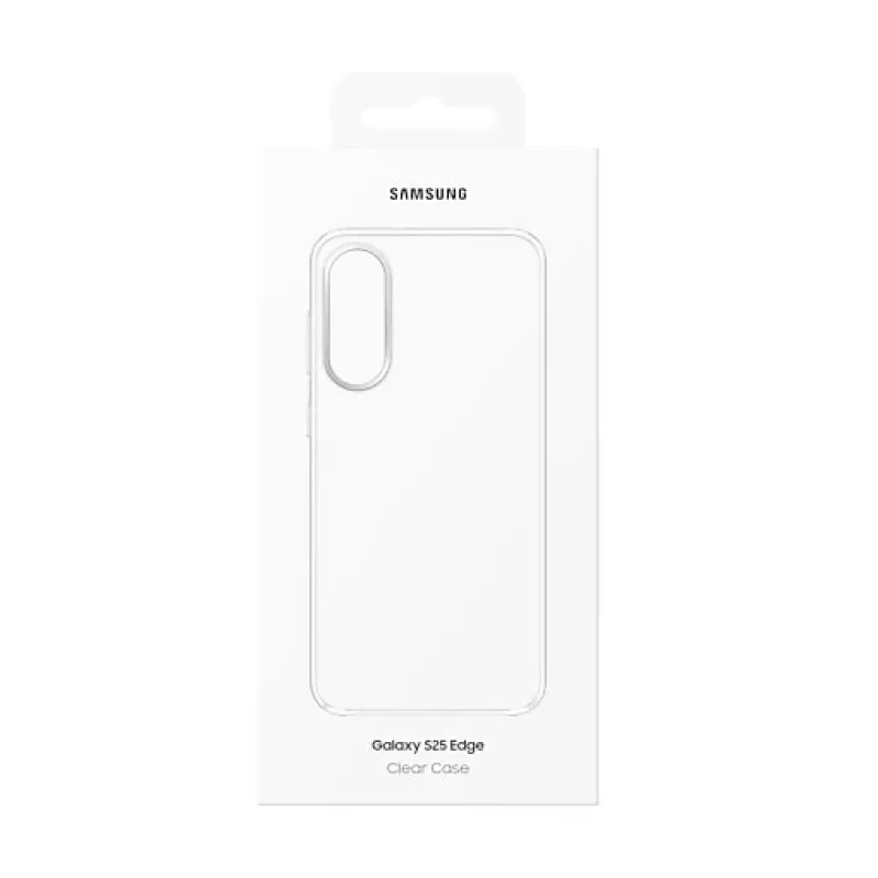 Samsung EF-QS937CTEGWW Clear Case suojakuori Galaxy S25 Edge -puhelimelle, läpinäkyvä