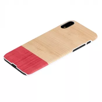 man and wood -puhelinkotelo iPhone XR:lle — miss match white