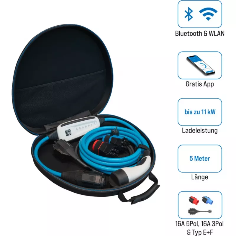 Latauskaapeli NRGkick 16A 5 m Set Optimal 17501093 sähköauton lataukseen