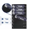 Akyga AK-BC-04 varavirtalähteen kotelo 20000 mAh, 8x 18650, 18W PD QC4+, USB-C, 2x USB-A, Lightning