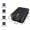 Vaihtosuuntaaja QOLTEC Monolith 3000 MS Wave, 12V→230V, 1500/3000W, USB:lla