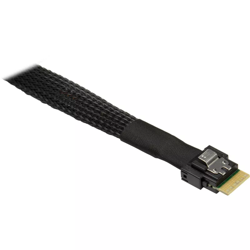 INTER-TECH kaapeli SFF-8654-8i 2× SFF-8654-4i, 70 cm sisäinen jakokaapeli