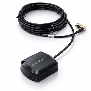 Ulkoinen GPS/GLONASS-antenni QOLTEC 28 dBi 50 W suorakulmaisella SMA-liittimellä
