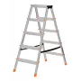 Krause Dopplo 120410 kaksipuoliset alumiinitikkaat, 2 x 5 askelmaa