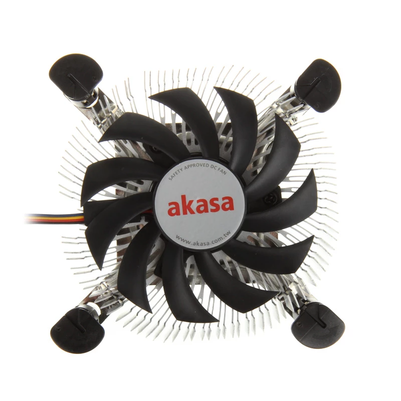 Akasa AK-CC7122BP01 matalaprofiilinen prosessorijäähdytin, LGA775/LGA1156/LGA1155, alumiini, 75 mm