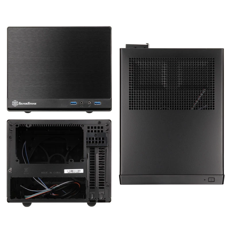 SilverStone SUGO 13 - Desktop - Mini-DTX - ilman virtalähdettä (AT / PS/2) - musta - USB/audio (SST-SG13B-Q)