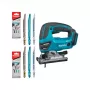 Pistosaha Makita DJV180ZX langaton runko yksin — 3-vaiheinen heiluri-isku, 0–2600 SPM, iskunkorkeus 26 mm, leikkaussyvyys puu 135 mm