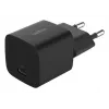 USB-C-laturi Belkin BOOSTCHARGE 25W Power Delivery musta – nopea USB‑C PD 25W seinälaturi