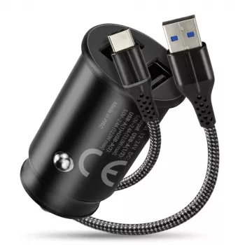 Autolaturi everActive CC-25C 2x USB-A + USB-C, 12W, auto-USB-virtalähde