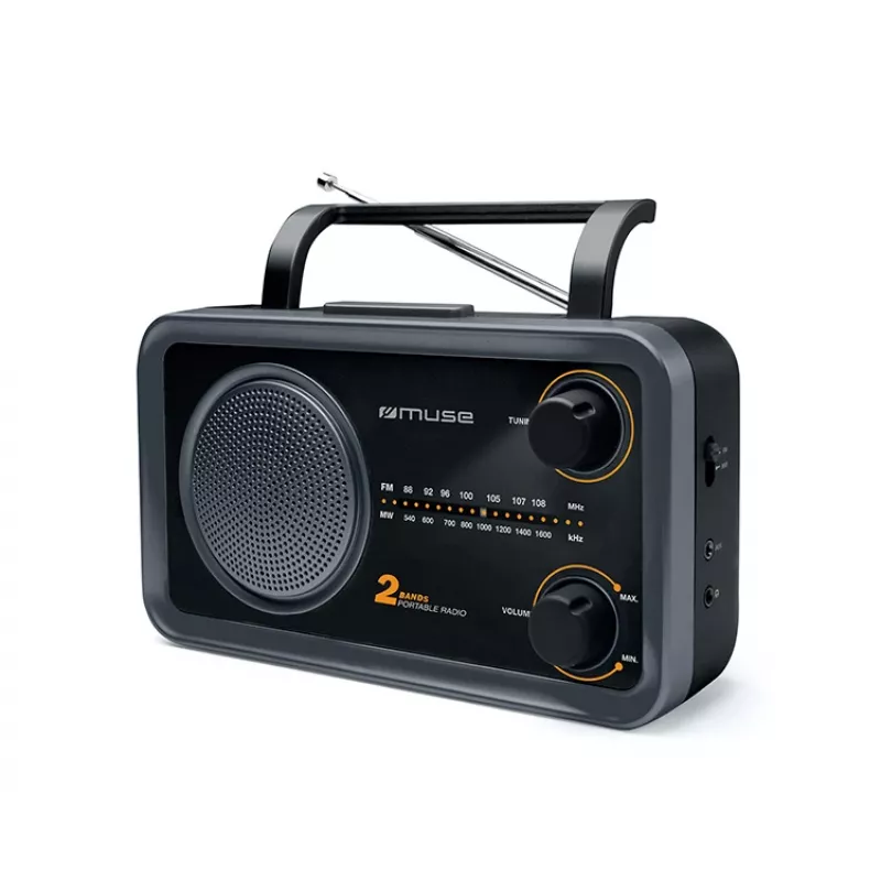 Muse | 2-alueinen kannettava radio | M-06DS | AUX-tulo | harmaa