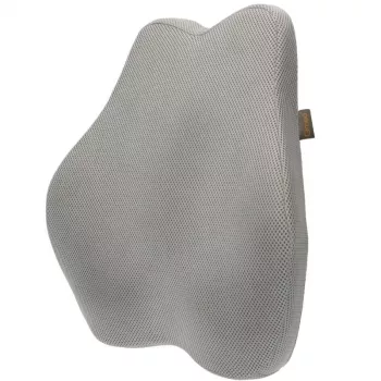 Lordoosituentyyny MDH DRQE3S0BBXUXP — ergonominen muistivaahto, 450×410×105 mm, tiheys 55 kg/m³, harmaa, säilytyspussi sisältyy