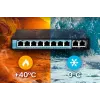 Extralink PoE-kytkin CERES 8x 100Mb/s PoE/PoE+, 2x RJ45 uplink 100Mb/s, 96W