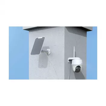 IP-valvontakupukamera Reolink B430 + Solar, 5 MP, langaton, paristo- ja aurinkovirtalähde, seinäasennus, sisä-/ulkokäyttö, valkoinen