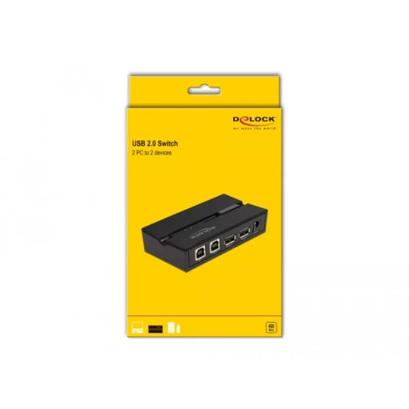 DeLOCK 11492 tietokoneen datakytkin USB Type-A USB Type-B 0,48 Gbit/s
