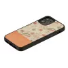 Man and Wood -suojakotelo iPhone 12 mini — pinkki kukka mustalla