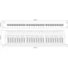 Alantec PK013 kytkentäpaneeli 19" 1U, 24x RJ-45, Cat5e UTP, LSA, hyllyllä, musta