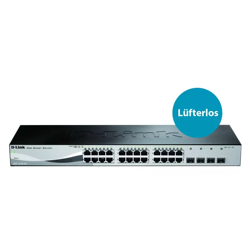 D-Link DGS-1210-28 hallittava L2/L2+ 1U musta