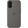 Kuori Apple iPhone 16 silikonikuori MagSafe kivinharmaa